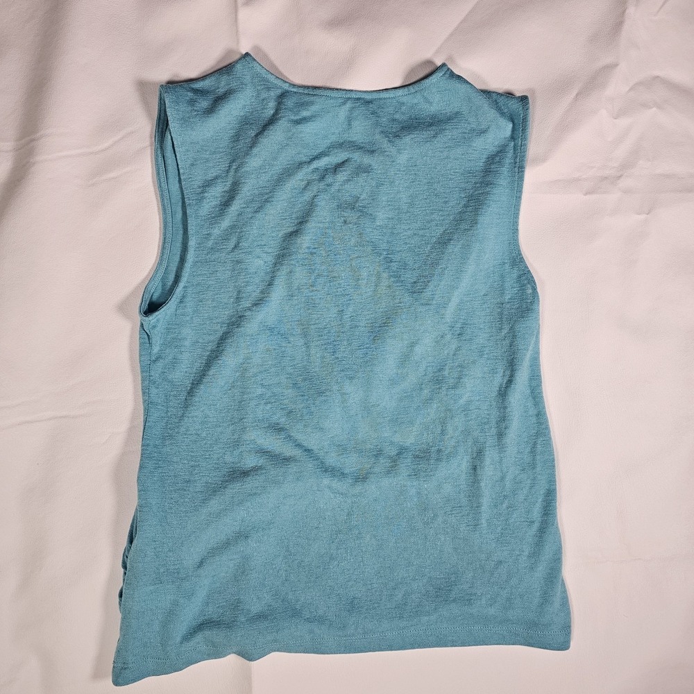 Athleta Breezy Wrap Tank Top Women's Small Blue Sleeveless Surplice Stretch - Picture 8 of 8